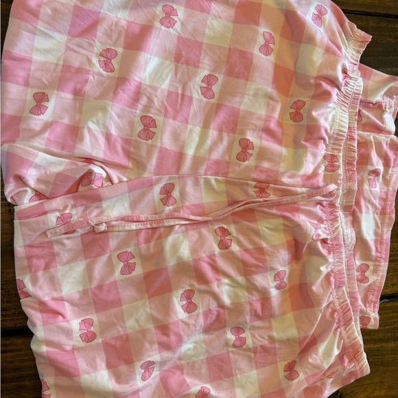 Bobbie Brooks Pink and White Bow Pajama Pants - Picture 2 of 4